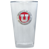 Utah Utes Colored Logo Pint Glass