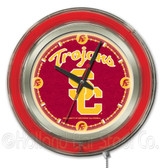 USC Trojans Neon Clock