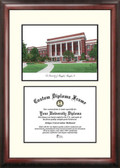 University of Memphis Scholar Framed Lithograph with Diploma