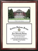 University of Louisville Scholar Framed Lithograph with Diploma