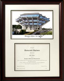 University of California, San Diego Scholar Framed Lithograph with Diploma