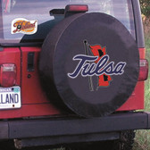 Tulsa Golden Hurricane Black Tire Cover, Large