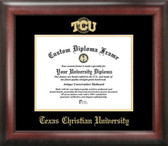 Texas Christian University Gold Embossed Medallion Diploma Frame