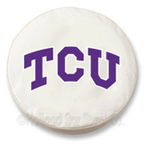 Texas Christian Horned Frogs White Tire Cover, Large