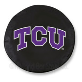 Texas Christian Horned Frogs Black Tire Cover, Small