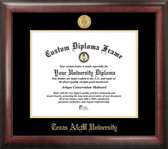 Texas A&M Aggies Gold Embossed Diploma Frame