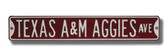 Texas A&M Aggies Avenue Sign