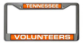 Tennessee Volunteers Laser Cut Chrome License Plate Frame