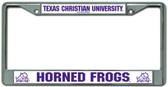 TCU Horned Frogs Chrome License Plate Frame