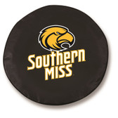 Southern Miss Golden Eagles Black Tire Cover, Small