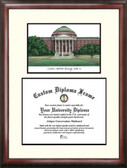 Southern Methodist University Scholar Framed Lithograph with Diploma