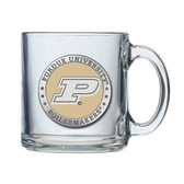 Purdue Boilermakers Logo Clear Coffee Mug Set
