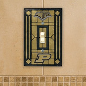 Purdue Boilermakers Art Glass Switch Cover