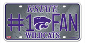 Kansas State Wildcats License Plate - #1 Fan