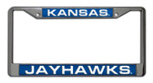 Kansas Jayhawks Laser Cut Chrome License Plate Frame