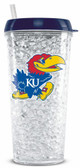 Kansas Jayhawks Crystal Freezer Travel Tumbler