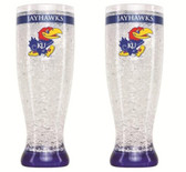 Kansas Jayhawks Crystal Pilsner Glass