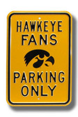 Iowa Hawkeyes Parking Sign