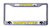 Iowa Hawkeyes Chrome License Plate Frame