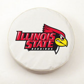 Illinois State Redbirds White Tire Cover, Small