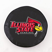 Illinois State Redbirds Black Tire Cover, Large
