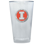 Illinois Fighting Illini Colored Logo Pint Glass