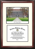 Harvard University Scholar Framed Lithograph with Diploma