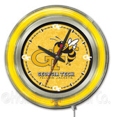 Georgia Tech Yellow Jackets Neon Clock