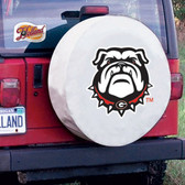 Georgia Bulldogs White Tire Cover, Small