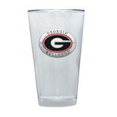 Georgia Bulldogs Colored Logo Pint Glass