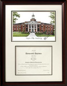 Georgetown College Scholar Framed Lithograph with Diploma