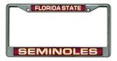 Florida State Seminoles Laser Cut Chrome License Plate Frame