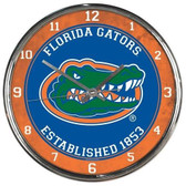 Florida Gators Round Chrome Wall Clock