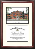 Eastern Michigan University Scholar Framed Lithograph with Diploma