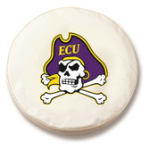 East Carolina Pirates White Tire Cover, Large