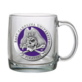 East Carolina Pirates Logo Clear Coffee Mug Set
