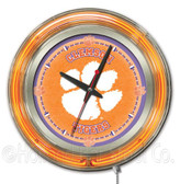 Clemson Tigers Neon Clock