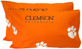 Clemson Printed Pillow Case - (Set of 2) - Solid