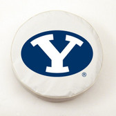 Brigham Young Cougars White Tire Cover, Large