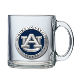 Auburn Tigers Colored Logo Clear Coffee Mug Set