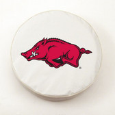 Arkansas Razorbacks White Tire Cover, Large