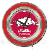 Arkansas Razorbacks Neon Clock