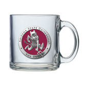 Arizona State Sun Devils Colored Logo Clear Coffee Mug Set