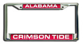 Alabama Crimson Tide Laser Cut Chrome License Plate Frame