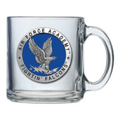 Air Force Falcons Colored Logo Clear Coffee Mug Set