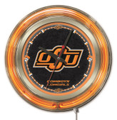 Oklahoma State Cowboys Neon Clock