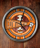 Oklahoma State Cowboys Chrome Clock