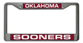 Oklahoma Sooners Laser Cut Chrome License Plate Frame