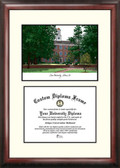 Ohio University Scholar Framed Lithograph with Diploma