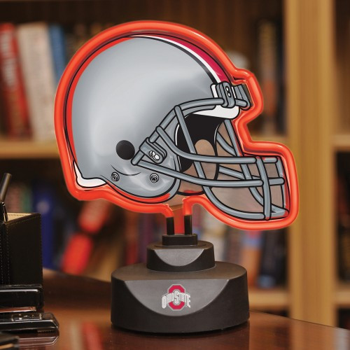 Ohio State Buckeyes Neon Helmet Desk Lamp Biggsports